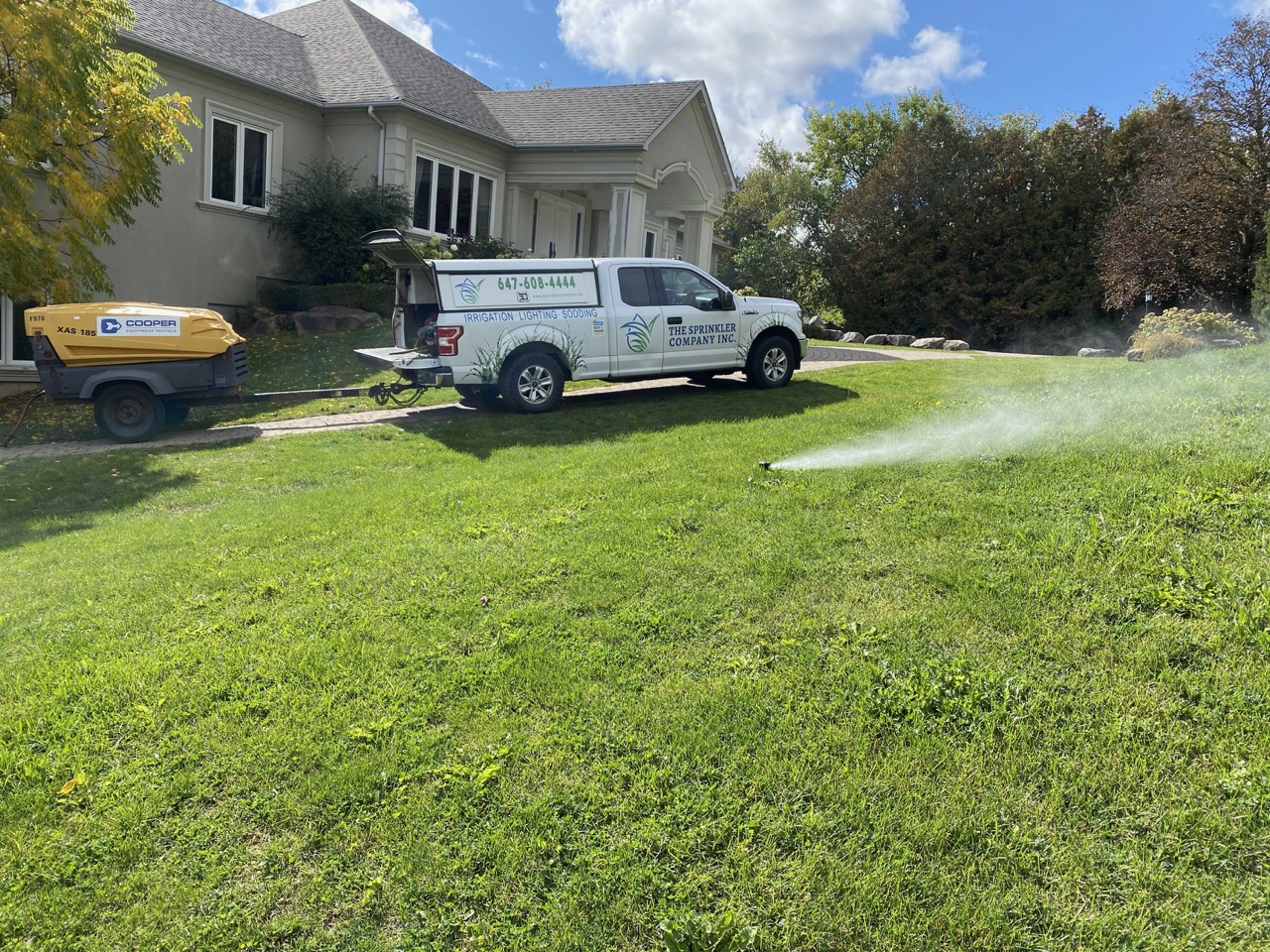 draining sprinkler system