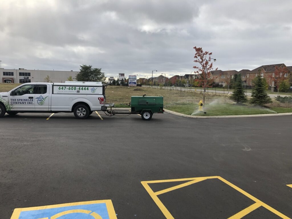 Close Lawn Sprinkler System