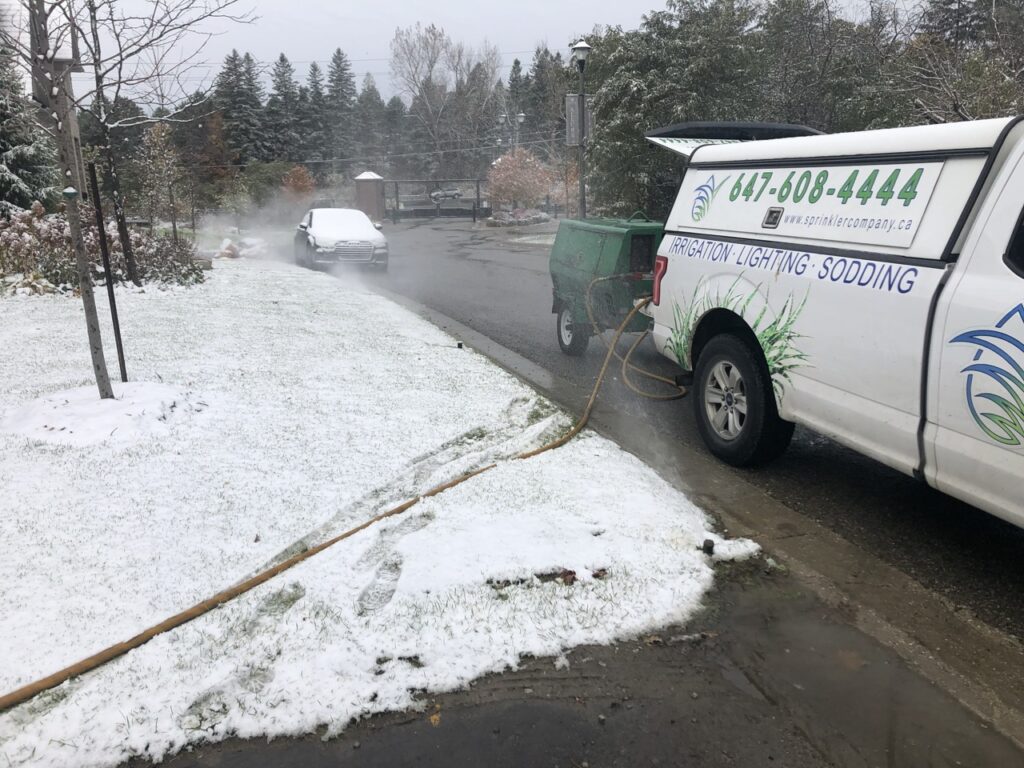 Turn off lawn sprinkler system