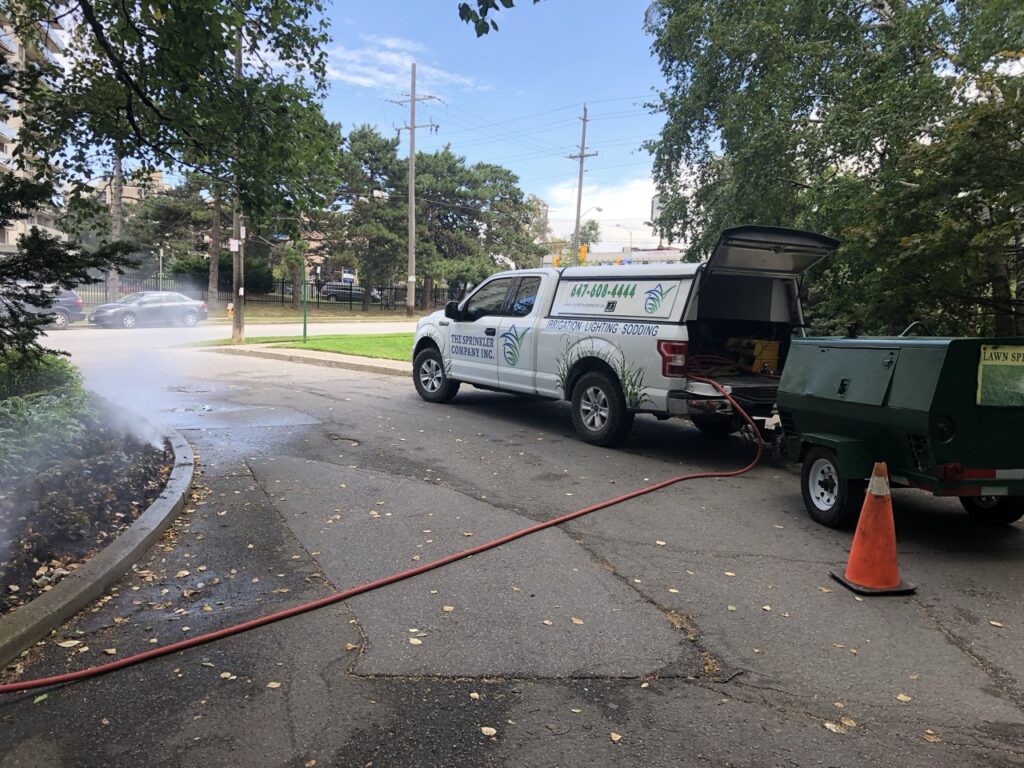 Close Lawn Sprinkler System