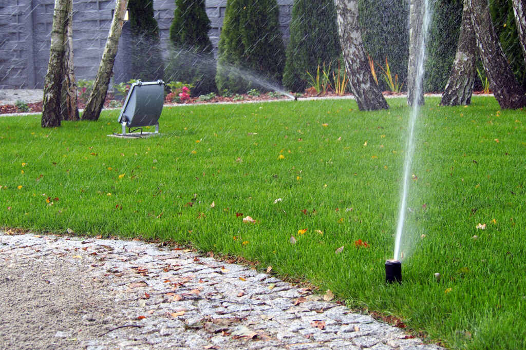 best sprinkler system for small backyard