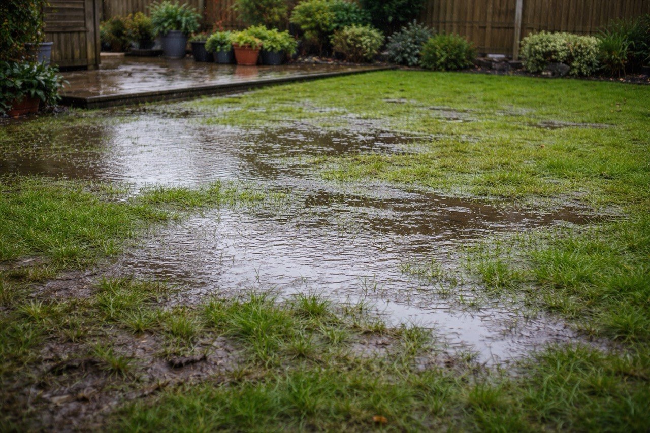 standing water in backyard after rain Map the puddle Toronto drainage