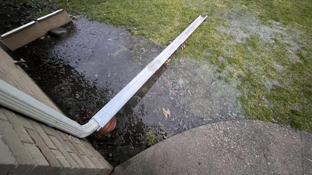 Water Pooling Beside Foundation After Rain